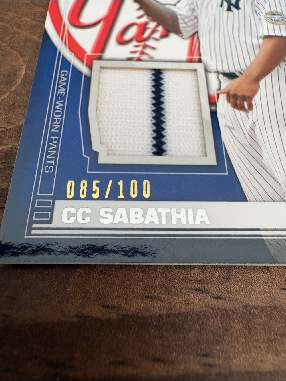 2010 Topps CC Sabathia Game Used World Series Jersey New York Yankees #rd 85/100 - Picture 3 of 3